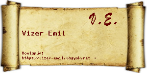 Vizer Emil névjegykártya
