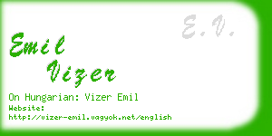 emil vizer business card